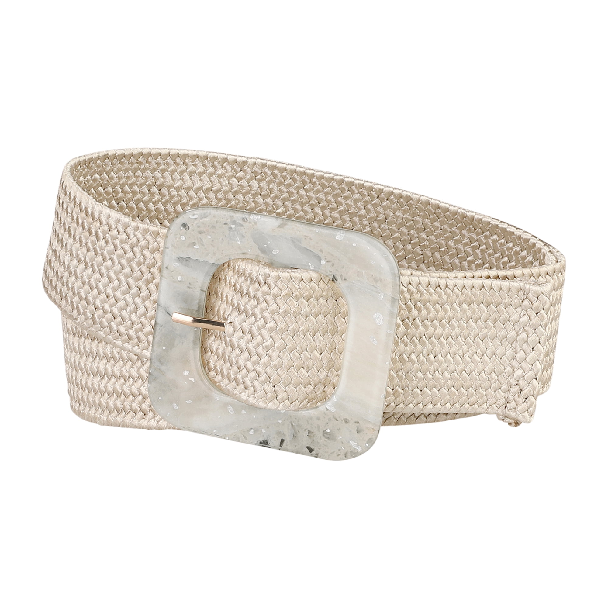 Unique Bargains Women's Stretchy Wide Waist Belt Braided