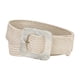 thumbnail image 1 of Cinturón ancho elástico trenzado para mujeres INSPIRE CHIC con hebilla cuadrada color beige, 1 of 4
