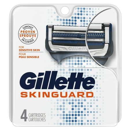 Gillette SkinGuard Men's Razor Blade Refill, 4 Blade (Best Razor For African American Skin)