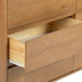 thumbnail image 5 of Max & Lily Solid Wood Scandinavian 6 Drawer Dresser, Pecan, 5 of 12
