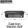 thumbnail image 7 of Hamilton Beach Professional Cast Iron Electric Grill, 10" x 16" Preseasoned Cooking Surface, Adjustable Temperature up to 450° F, 38560, 7 of 7