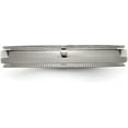 thumbnail image 4 of Chisel Titanium Polished 4.2mm Grooved and Beaded Edge Band - Ring Size 11.0, 4 of 8