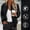 Black, variant on Drovellove Women's Lightweight Lined Jacket with Round Neck, Waterproof & Windproof Shell for Rainy Days, Casual Fashion Outerwear for Home, Errands