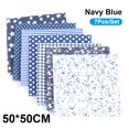 thumbnail image 1 of Amdohai 7Pcs/Set DIY Assorted Pattern Floral Printed Patchwork Cotton Fabric Cloth Sewing Quilting Cloth 500x500mm, 1 of 8