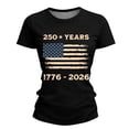 thumbnail image 6 of NMMUED 250 Anniversary USA Shirt Women 4th of July Shirts American Flag Tshirt Patriotic Tee Independence Day Top Black S, 6 of 6
