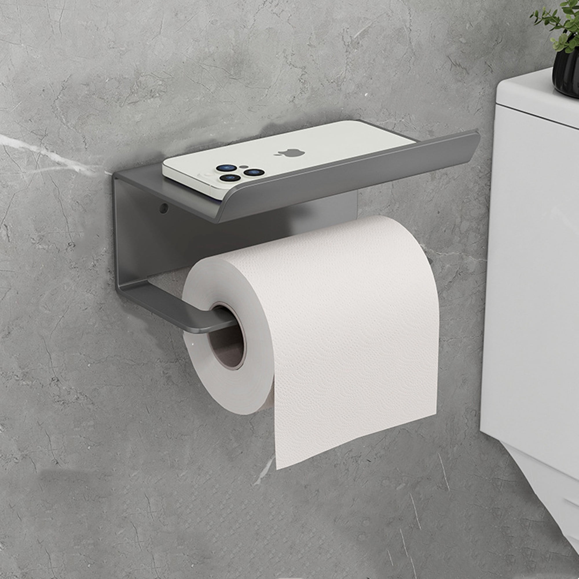 Curated visual reference: Visual Reference: Cathoe Self Adhesive Toilet Paper Holder With Phone Shelf Wall