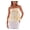 Yellow, variant on Women's 100% Linen Summer Strapless Blouse Backless Casual Top