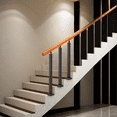 thumbnail image 4 of Stair Balusters Post Black Minimalist for Indoor Outdoor Office Building Villas, 4 of 27