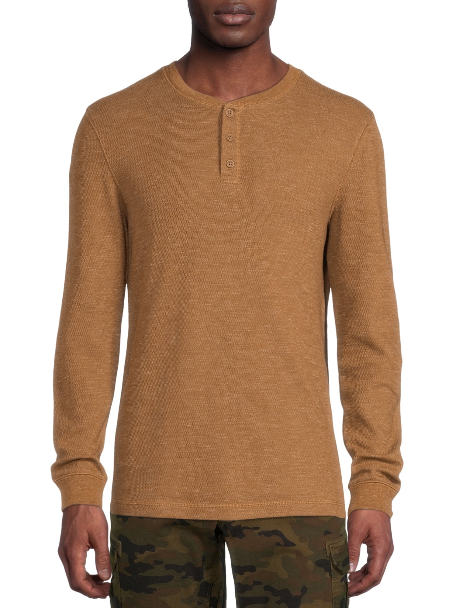 Men's thermal henley shirt Clearance