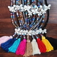 thumbnail image 5 of AYYUFE Boho Women Colorful Beads Butterfly Stone Tassel Pendant Sweater Chain Necklace, 5 of 8
