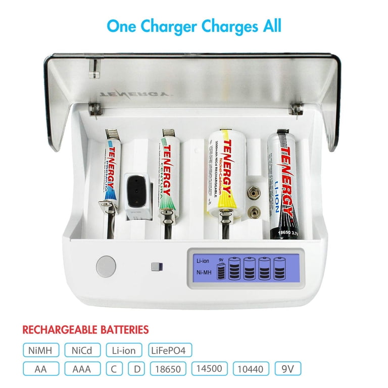 Tenergy TN160 12 Bay AA/AAA NiMH/NiCD LCD Charger and 24 Tenergy TN160 12 Bay AA/AAA NiMH/NiCD LCD Charger and 24
