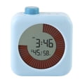 thumbnail image 1 of TFixol Blue Mechanical Visual Timer with 60-Minute Countdown, Snooze Function, One-Touch Off, 12/24-Hour Clock for Kids' Learning & Kitchen Time Management (Batteries Not Included), 1 of 7