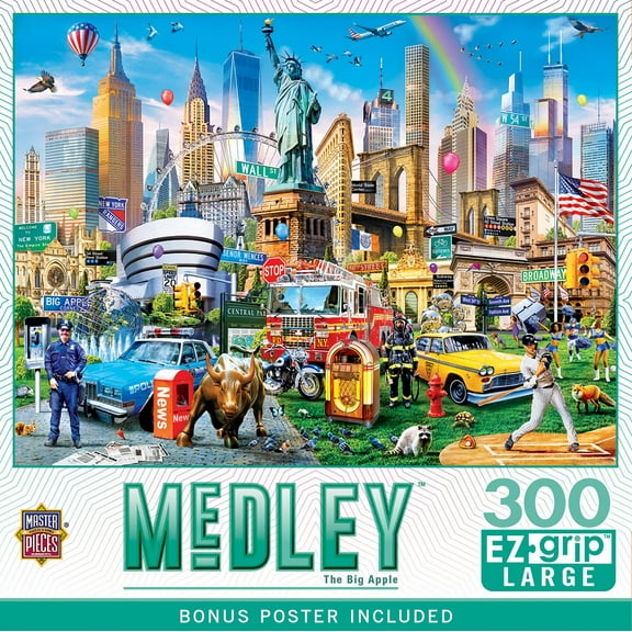 MasterPieces 300 Piece EZ Grip Jigsaw Puzzle - The Big Apple - 18"x24"