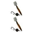 thumbnail image 2 of VONKY Stainless Steel Golf Club Brush Portable Handheld Replacement Solid Color Telescopic Double-sided Ball Brushes Orange with Lid 2Set, 2 of 6