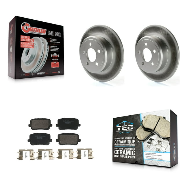 Transit Auto Rear Coated Disc Brake Rotors and Ceramic Pads Kit for Car Dodge Charger with 370mm Diameter Front Rotor KGT-103189