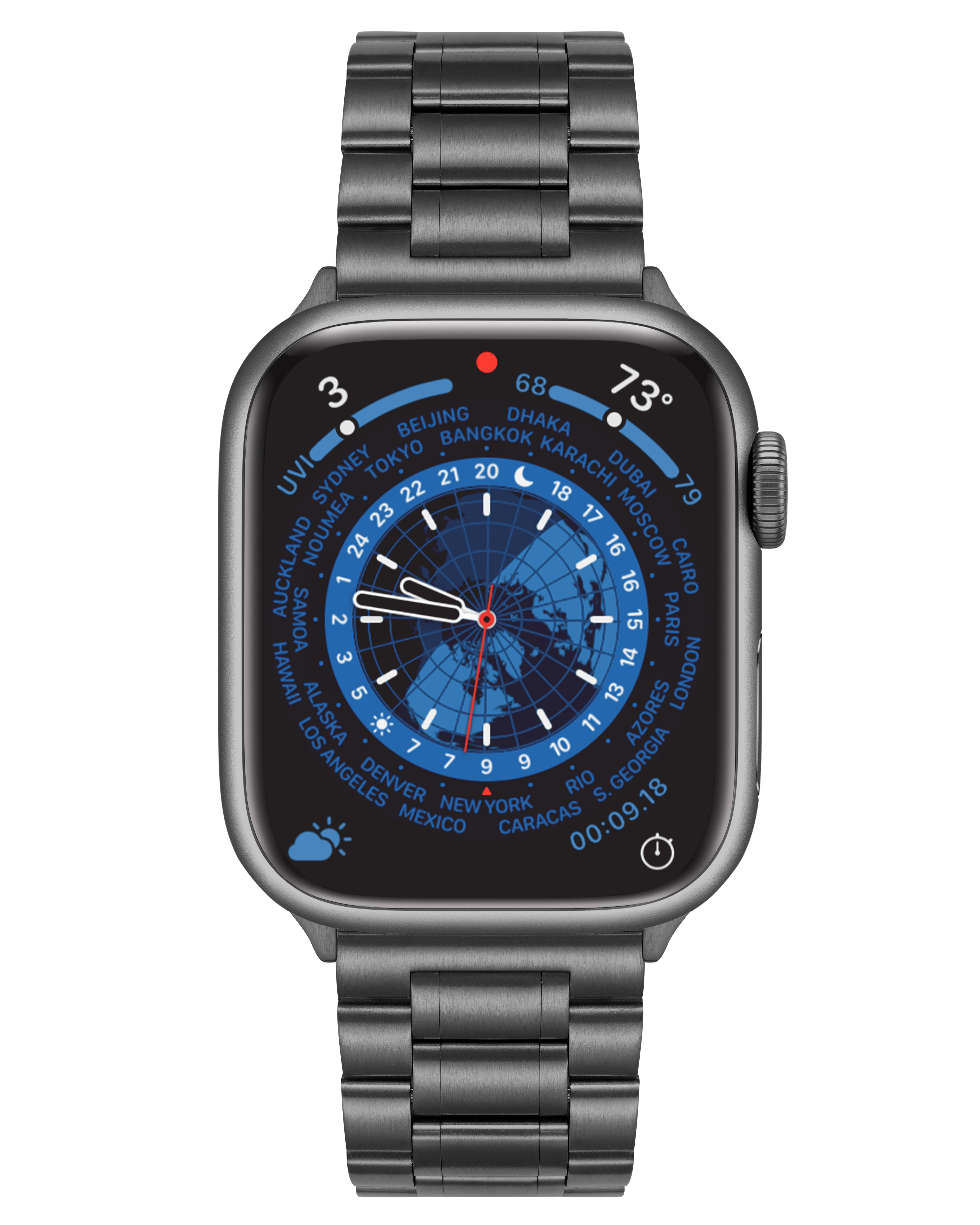 WITHit Stainless Steel Link Band for Apple Watch, Black photo 3