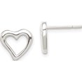 thumbnail image 1 of Sterling Silver Heart Post Earrings (9 X 10) Made In India qe8698, 1 of 5
