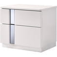 thumbnail image 2 of J & M Furniture 17853-NS Palermo Night Stand - White Lacquer & Chrome, 2 of 4