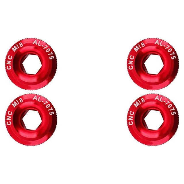 Naiovety Pack de 2 Tornillos de Biela M18 Color Sólido Accesorios para Tornillos de Bicicleta de Montaña Rojo 2Conjunto