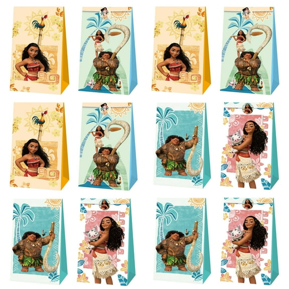 Kicpot 12Pcs Birthday Party Favor Bags, Birthday Gift Bag with Stickers Birthday Party Supplies Happy Birthday Goodie Bags for Boys Girls Birthday Decorations