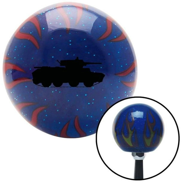 Bouton de Changement de Vitesse en Flocon de Métal de Flamme Bleu avec M16 x 1,5 Insert Levier de Vitesses Brody
