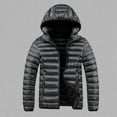 thumbnail image 5 of Men's Padded Winter Coat Thermal Puffer Jacket Thicken Warm Down Jackets with Removable Hood Blue-1 M, 5 of 5
