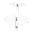 thumbnail image 3 of Soporte de cono de 24 agujeros Pantallas de sushi Rollo de rollo de sushi Rack de cono decorativo transparente para navideños en casa, 3 of 8