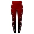 thumbnail image 4 of Arlun Christmas Leggings for Women High Waist Stretchy Christmas Graphic Print Workout Leggings Soft Lightweight Comfortable Casual Tight Pants Xmas Themed Leggings Wine6 S, 4 of 5