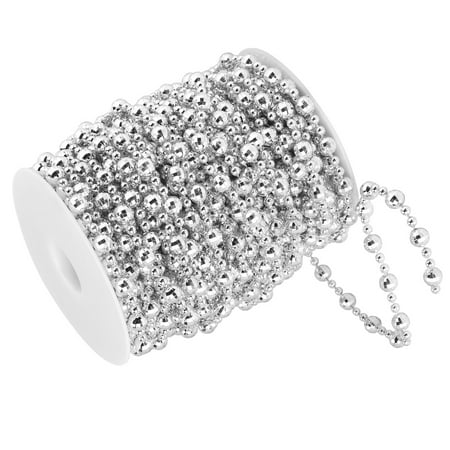 

Bead String Christmas Tree 20M Faux Pearl Bead For Party Valentine s Day Silver