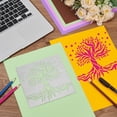 thumbnail image 7 of Tree of Life Metal Journal Stencil Stars Metal Painting Template Stainless Steel Multifunctional Planner Metal Stencils Templates for Wood Burning DIY Engraving Painting Scrapbooking, 7 of 7