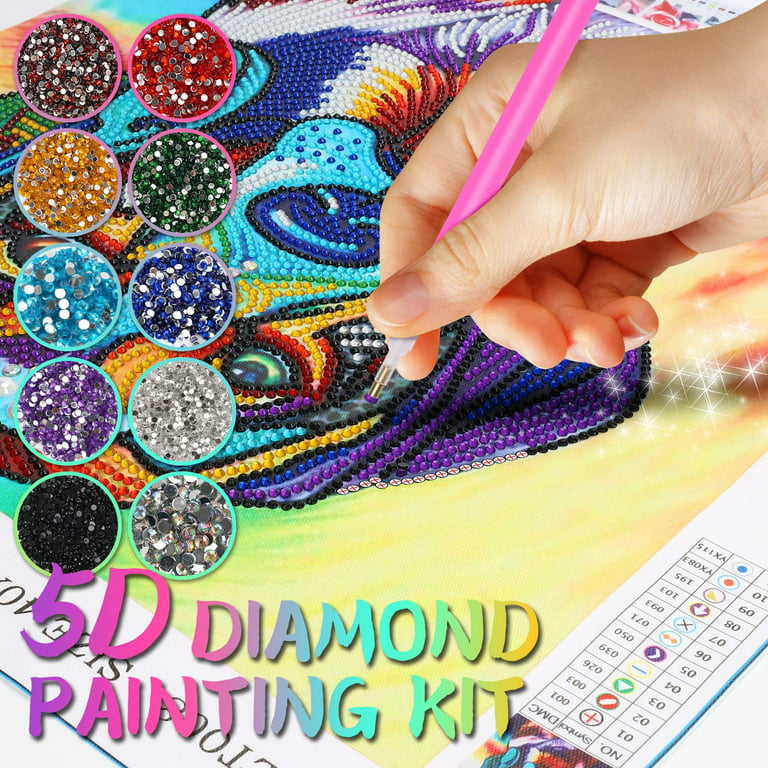 Arts and Crafts for Kids Boys Girls Age 12 11 10 9, Dog Diamond Painting  Gifts for Teenage Girls Boys 11-12 years old-5D Diamond Art Kits Diamond
