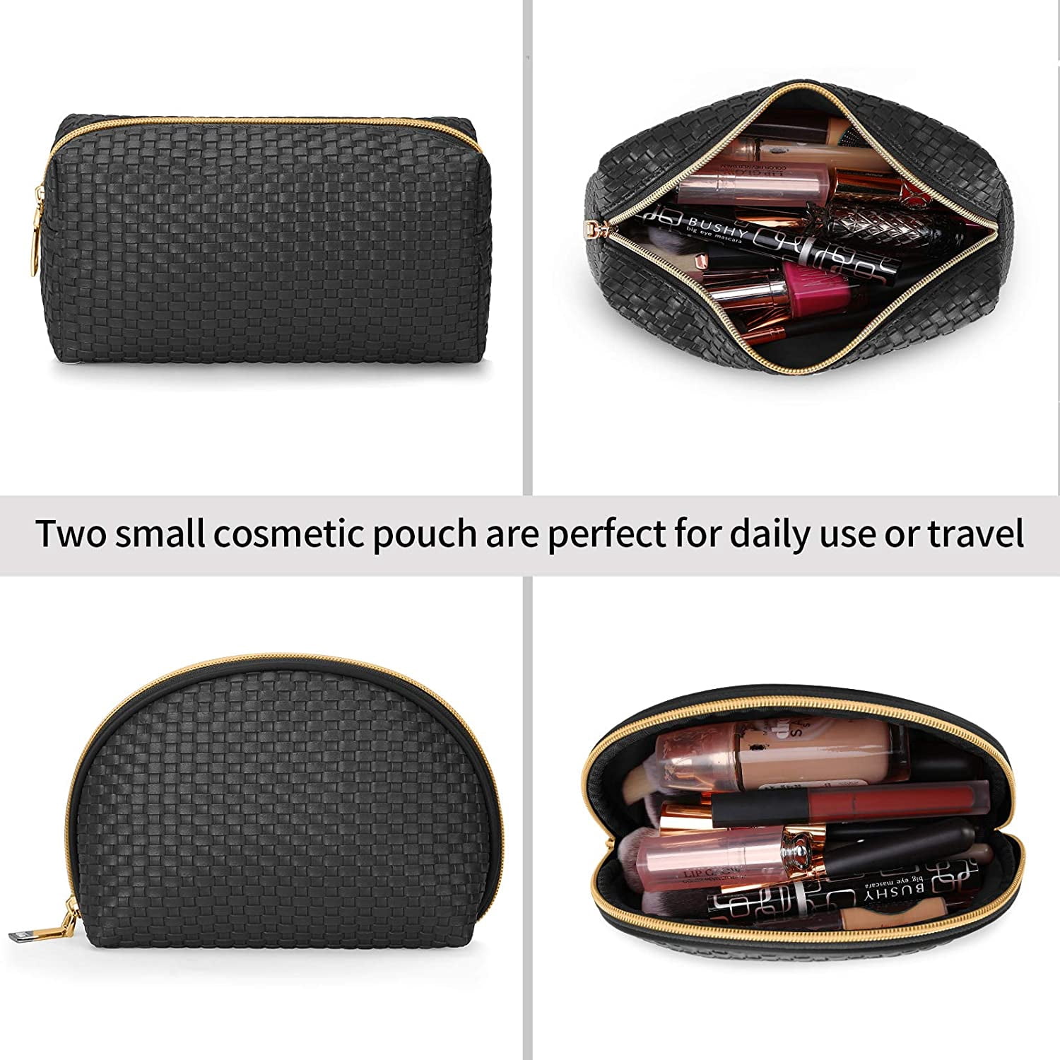 Trousse De Maquillage Voyage Yotlein - Grande Capacité Imperméable PU - Poignée - Dimensions 25x12x12 Cm - 4