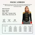 thumbnail image 7 of iiniim Women's Ringmaster Costume Velvet Showman Cosplay Tassel Victorian Jacket Stage Shows Black 3XL, 7 of 7