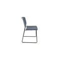 thumbnail image 5 of Regency Cain 30 in. Square Breakroom Table- White & 4 Zeng Stack Chairs- Blue, 5 of 6