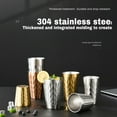 thumbnail image 4 of Stainless Steel Tumbler With Textured Wave Pattern Surface Reusable Drinking Cup For Home And Office Use, 4 of 5
