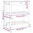 thumbnail image 4 of vidaXL Kitchen Trolley MONZA 84x40x90 cm Solid Wood Pine, 4 of 5