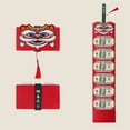 thumbnail image 1 of Oefntac Paquets Rouges Six Fentes pour Cartes Hong Bao Paquets d'Argent Cadeau avec Pendentif à Pampille pour l'Année Festival du Printemps, 1 of 7