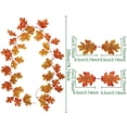 thumbnail image 3 of Artificial Maple Leaf Garland,Fall Foliage Autumn Vine Decor for Front Door Fireplace Thankgiving Decoration, 3 of 9