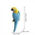 thumbnail image 3 of Realistic Resin Parrot Figurine, Outdoor Garden Bird Sculpture, Tropical Animal Tree Hanging Decor, Patio and Balcony Art Ornament, Weather Resistant Design, 3 of 8