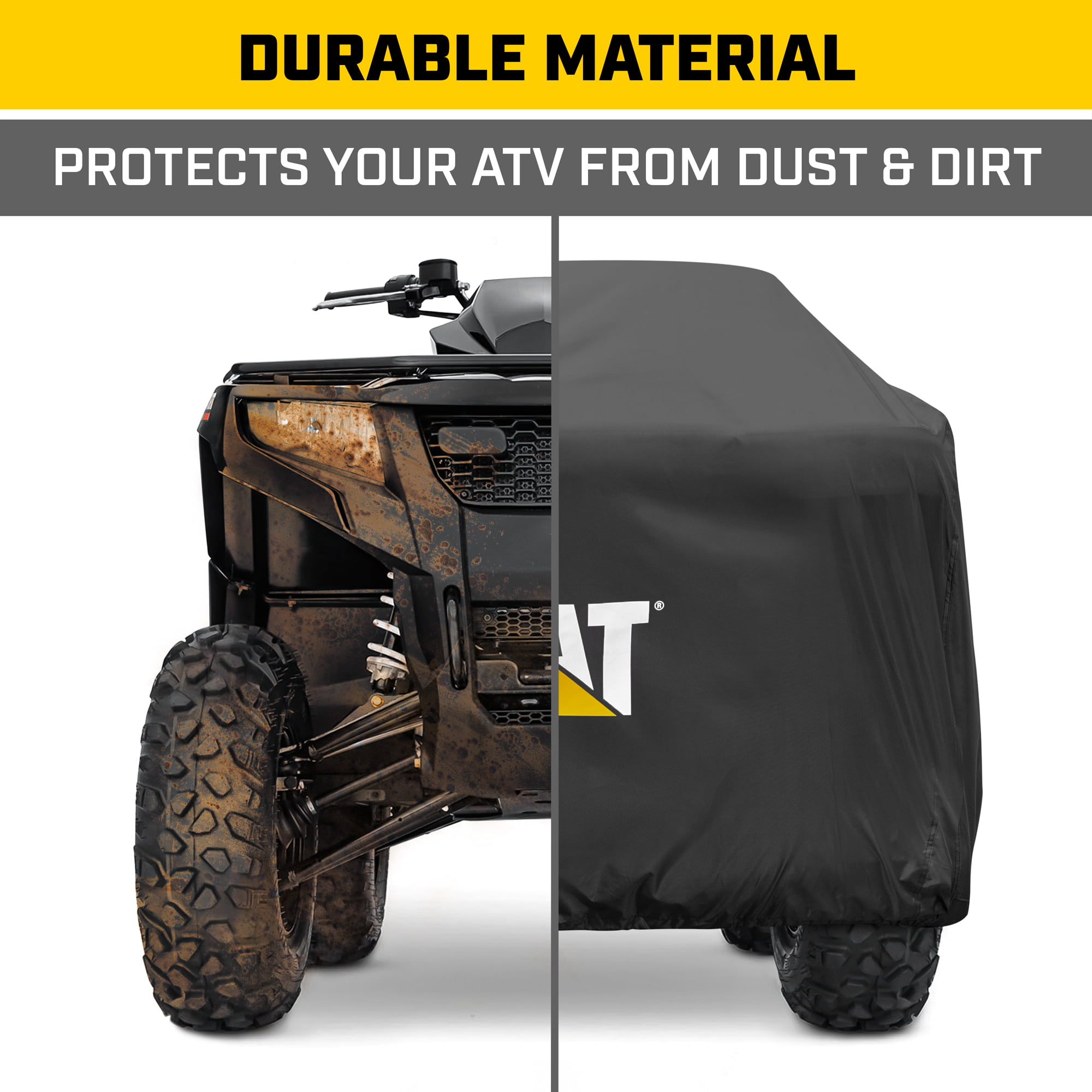 Caterpillar MudShield All Weather Waterproof Outdoor ATV Cover for Ultimate  Protection Heavy Duty M 76 x 33 x 45, Black 