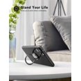 thumbnail image 2 of Lamicall Finger Ring Stand : Universal Cell Phone Ring Holder for All Phones - Black, 2 of 7