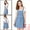 Light Blue-Dots, variant on MODA NOVA Juniors Adjustable Shoulder Straps Cute Mini Overall Dress