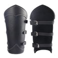thumbnail image 4 of Cuero caballeros de Tiro con guantes de disfraz patrones de caballo - Bck Negro Sunnimix Brazales medievales, 4 of 8