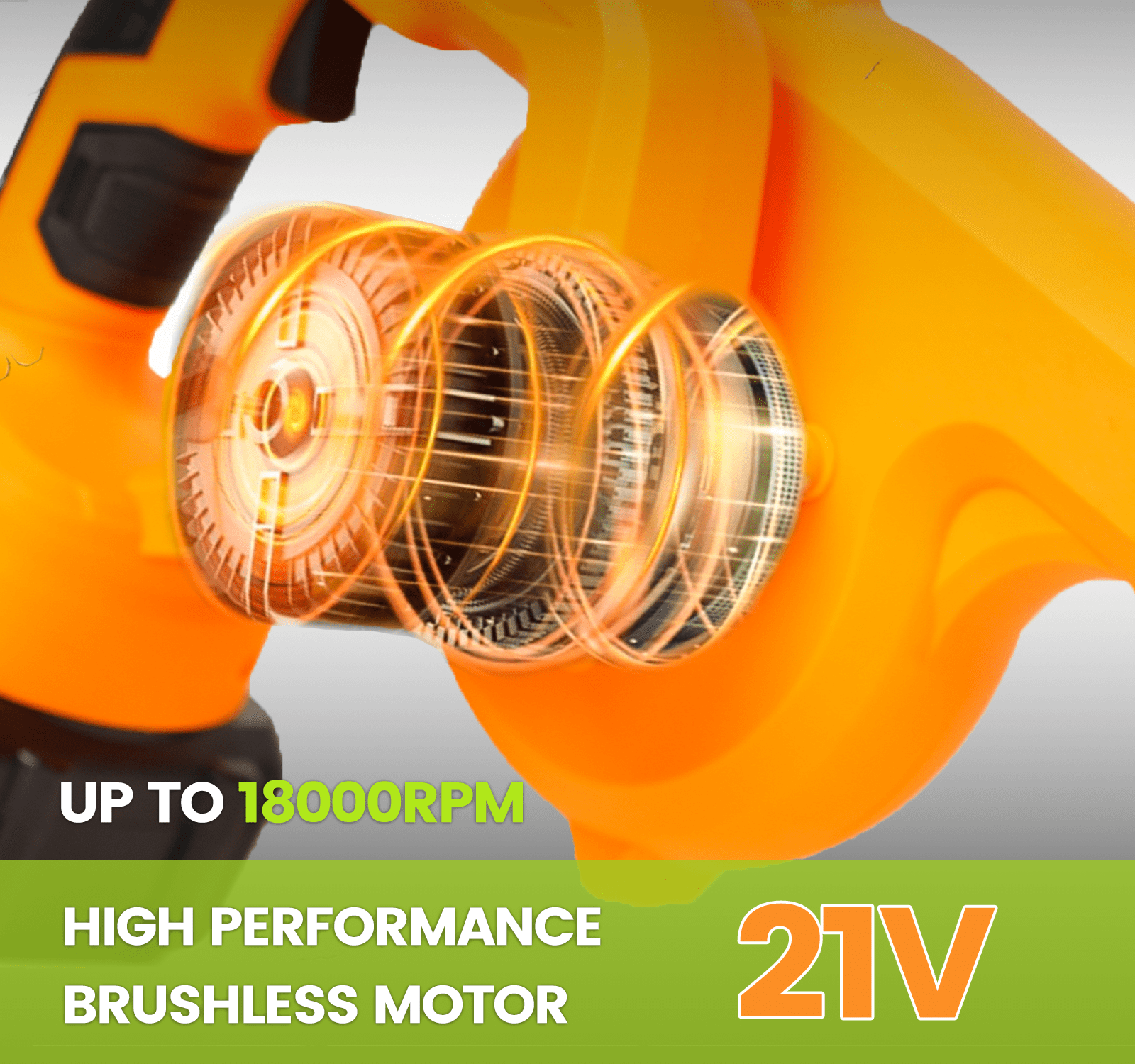 Gewol 21V Cordless Mini Blower & Vacuum, 2-in-1 Leaf Blower with 2×3.0Ah Battery, Ultra Portable for Lawn Care & Dust