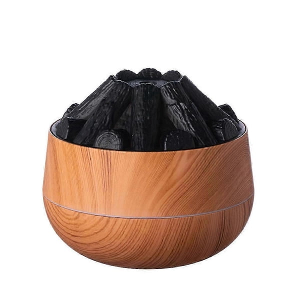 300ml Bonfire Humidifier USB Noiseless Flame Essential Diffuser Auto-Off for Home Office Gym Light
