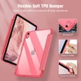 thumbnail image 6 of Fintie Clear Case for iPad (A16) 11th Generation 11 Inch (2025), iPad 10th Generation 10.9 Inch (2022), Crystal Transparent Back Cover with Pencil Holder, Auto Wake/ Sleep, Pink, 6 of 8