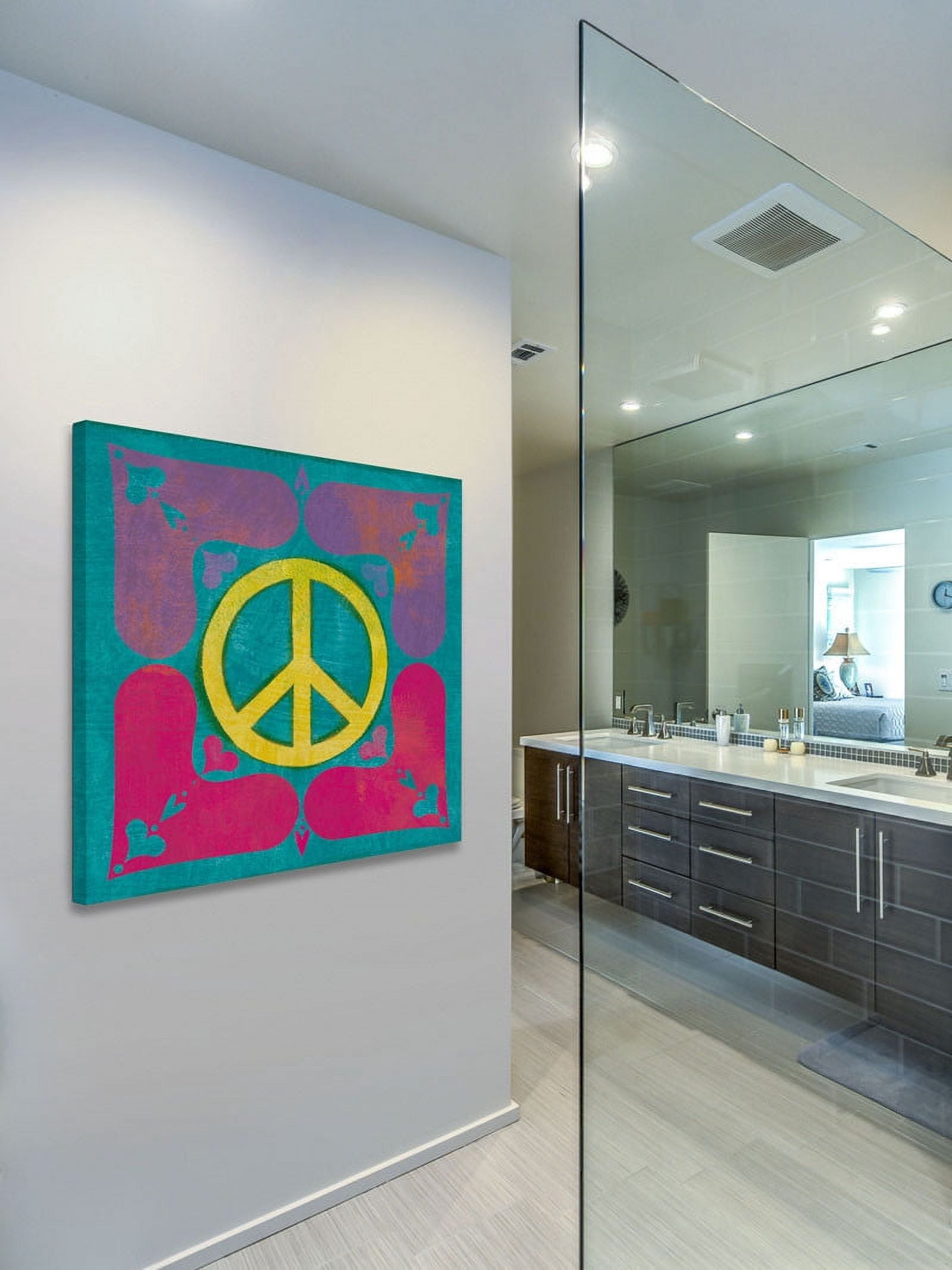 Marmont Hill "Peace Sign Quilt II" Painting Print on Canvas