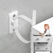 Furniture Straps,Wall Anchors For Furniture,Furniture Anchors For Baby Proofing(10pcs)Furniture anchors,Wall Anchors Protect Toddlers From Furniture Falls,Adjustable Child Safety Harnesses Anti-Shock