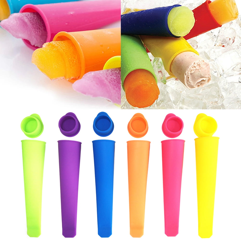 6PCS Silicone Push Up Frozen Stick ice cream pop yaourt Jelly Lolly Maker Mould