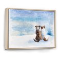 thumbnail image 2 of Designart Dogs During Christmas Season Children's Art Floating Frame Wall Art, 2 of 4